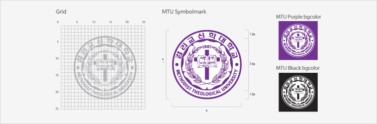 grid, MTU Symbolmark, MTU Purple bgcolor